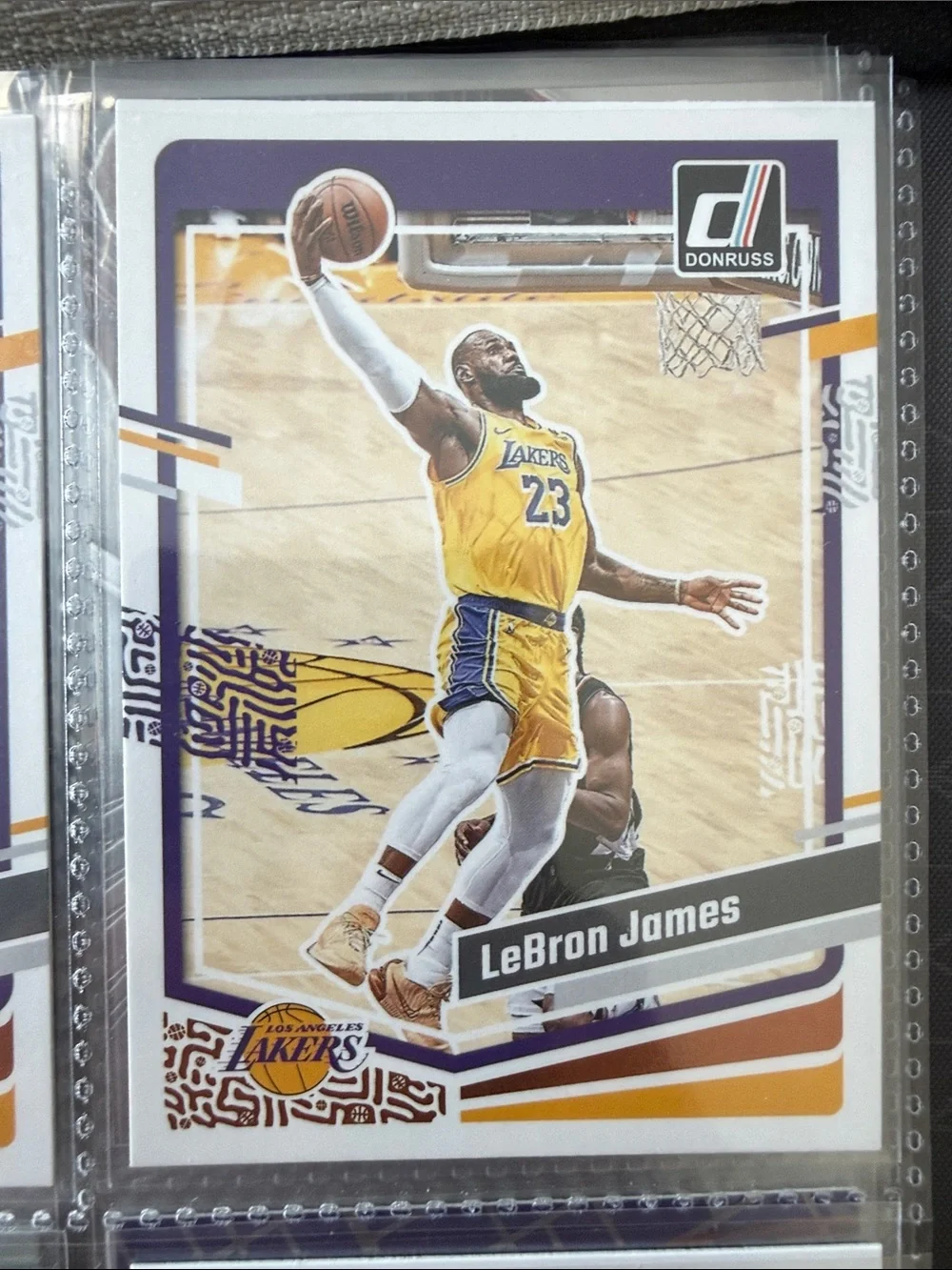 Russ LeBron James Los Angeles Lakers Basketball Trading Card - Yellow